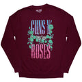 Guns N' Roses Unisex Sweatshirt: Guns & Vine (Maroon Red)