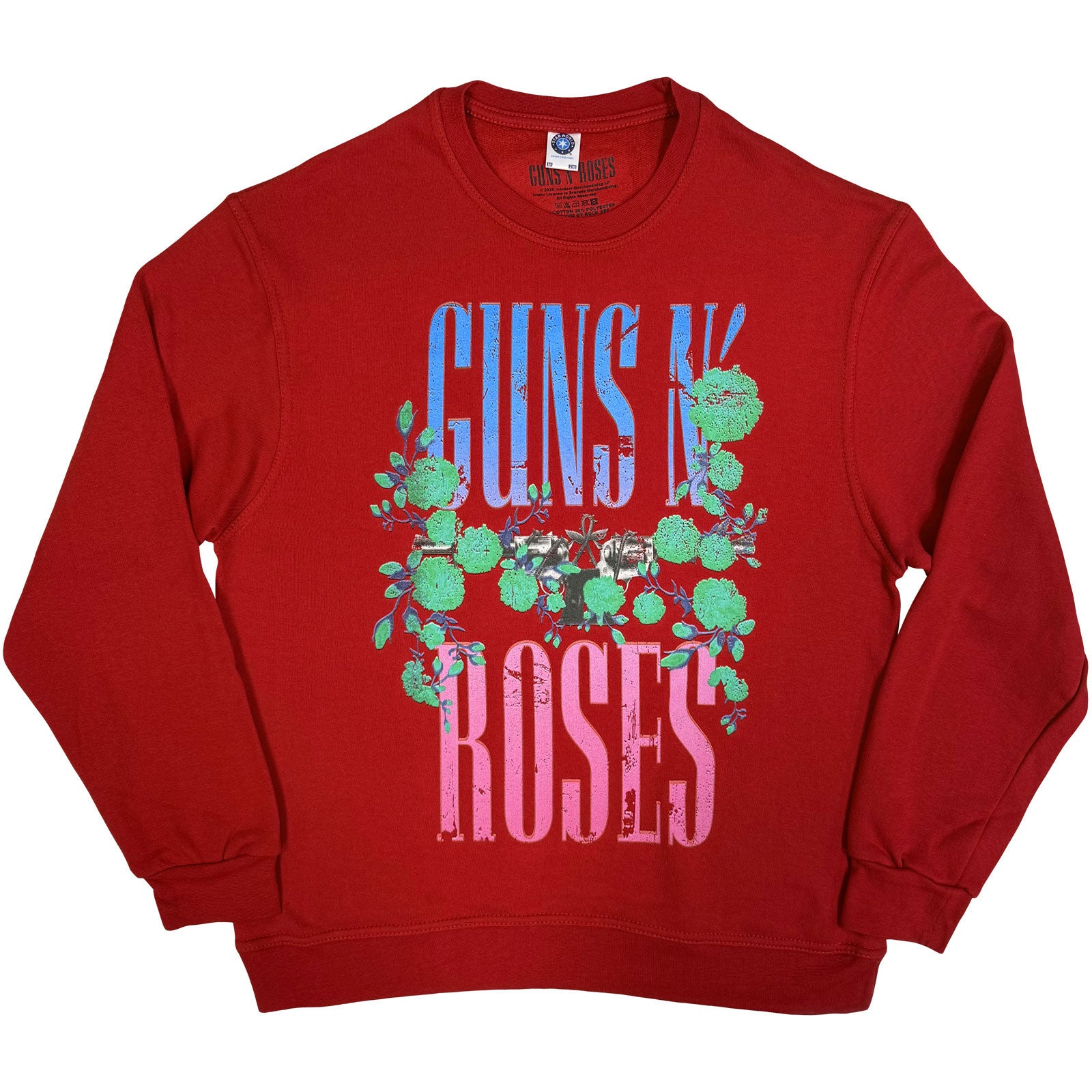 Guns N' Roses Unisex Sweatshirt: Guns & Vine (Red)