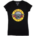 Guns N' Roses Ladies T-Shirt: Classic Bullet Logo (Black) (Skinny Fit)
