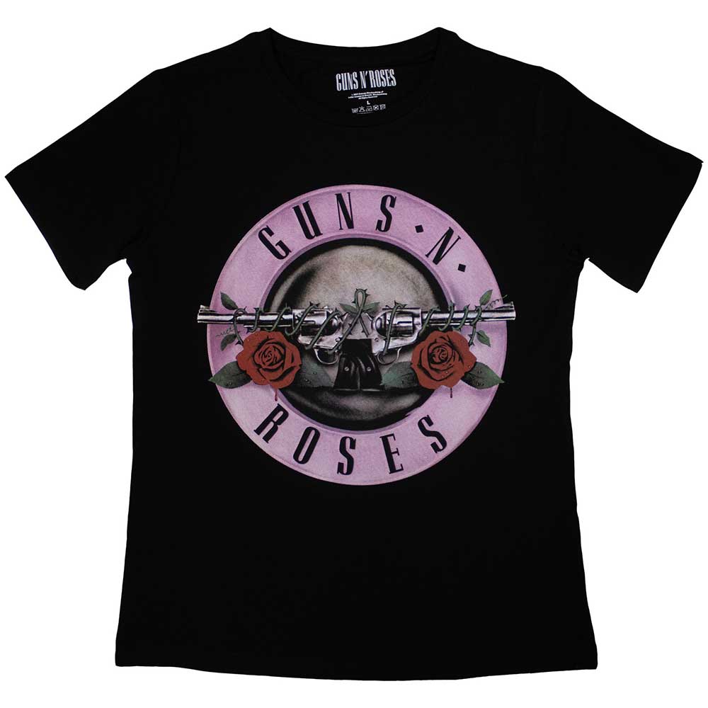 Guns N' Roses Ladies T-Shirt: Classic Logo (Black)