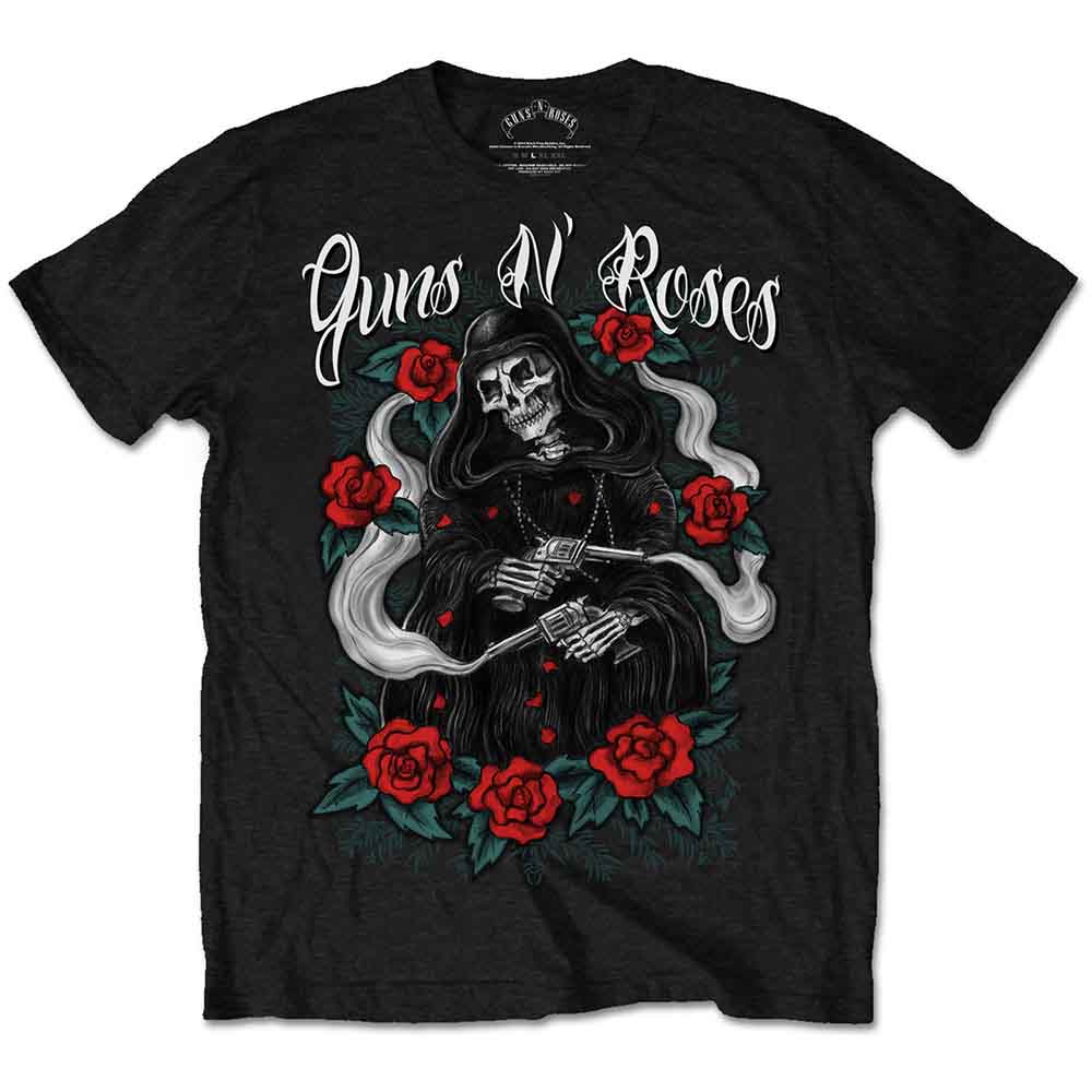 Guns N' Roses Unisex T-Shirt: Roses Reaper (Black)