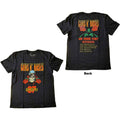 Guns N' Roses Unisex T-Shirt: UK Tour '87 (Black) (Back Print)