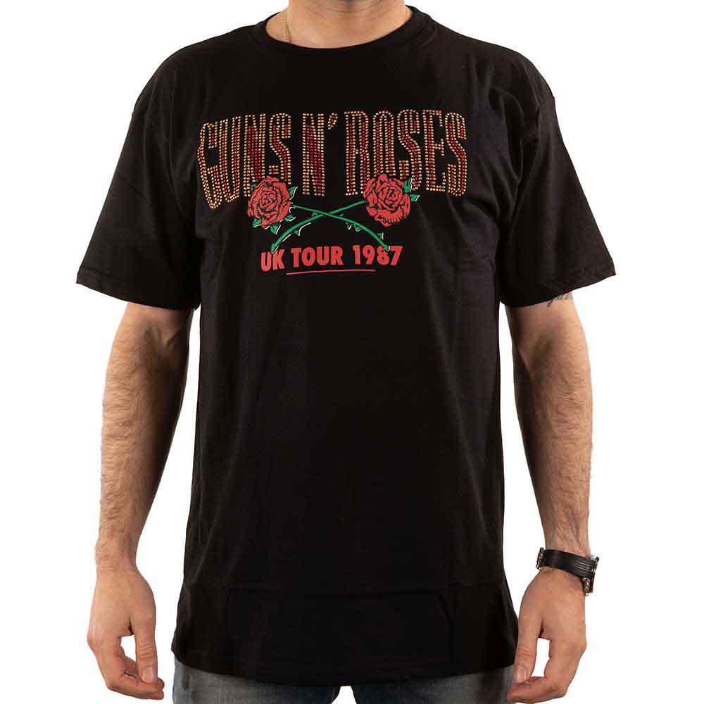 Guns N' Roses Unisex T-Shirt: 87 Tour (Black) (Embellished)