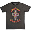 Guns N' Roses Unisex Ringer T-Shirt: Appetite for Destruction (Charcoal Grey)