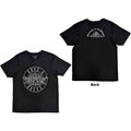 Guns N' Roses Unisex T-Shirt: Classic Bullet Mono (Black) (Back Print)