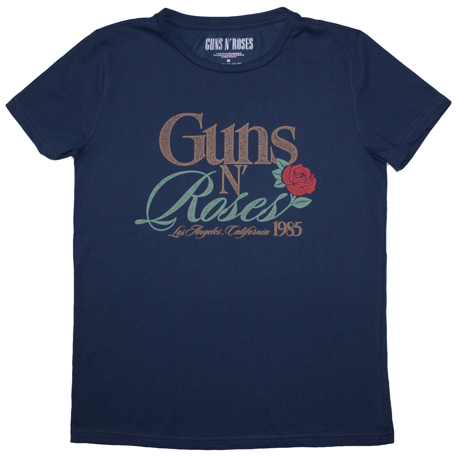Guns N' Roses Ladies T-Shirt: California 1985 (Denim Blue)