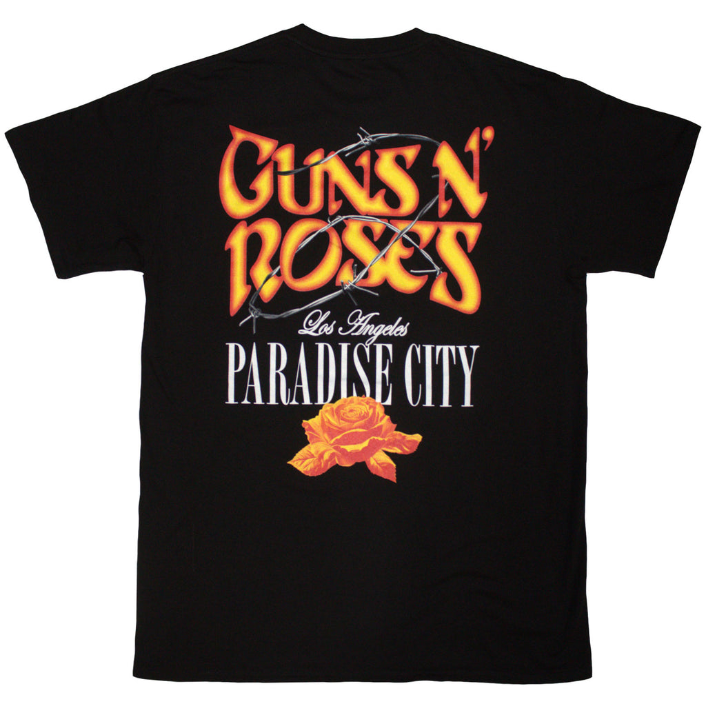 Guns N' Roses Unisex T-Shirt: Paradise City (Black) (Back Print)
