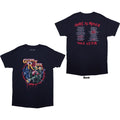 Guns N' Roses Unisex T-Shirt: Was Here (Navy Blue) (Back Print)