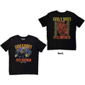 Guns N' Roses Unisex T-Shirt: Skeleton 1987 Tour (Black) (Back Print)