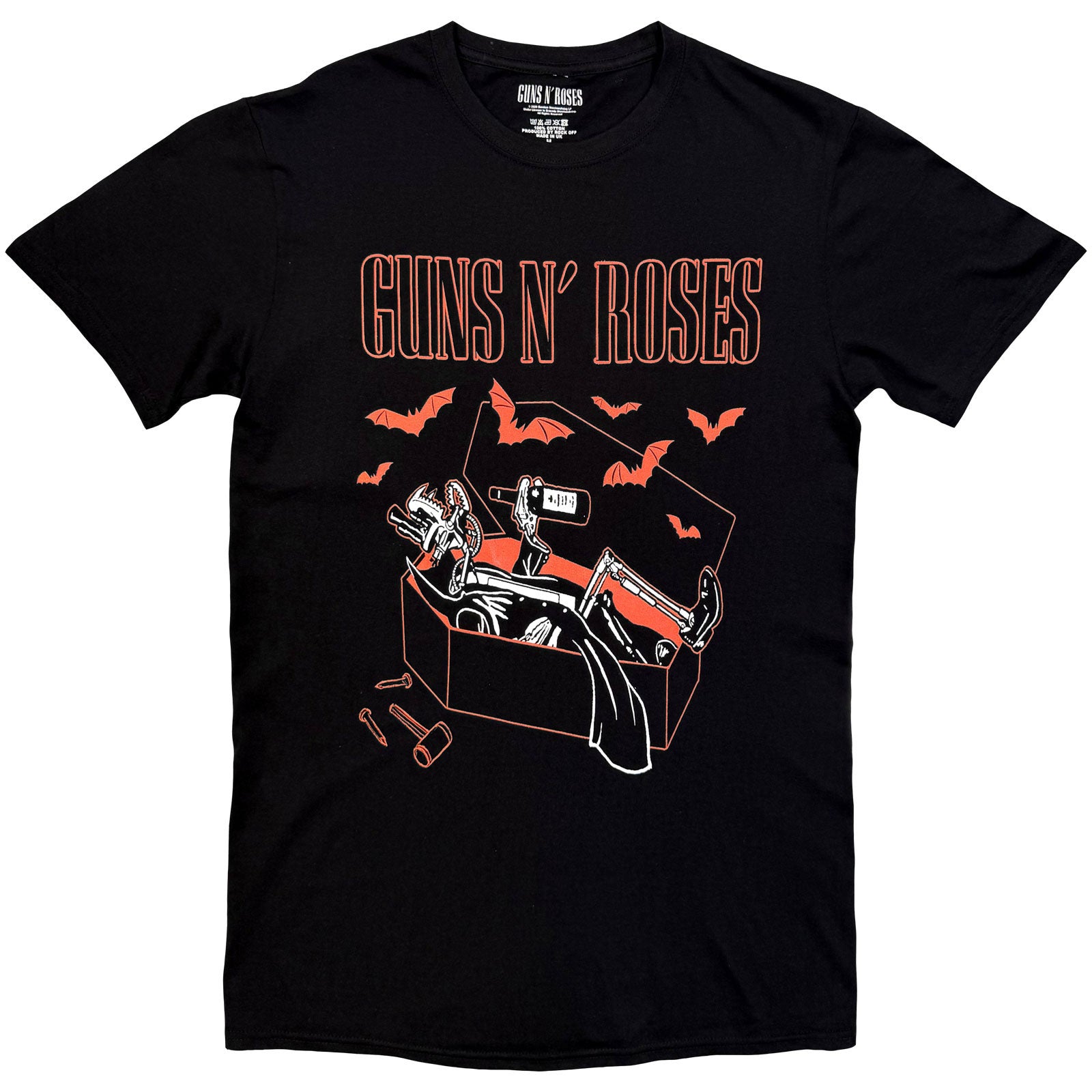 Guns N' Roses Unisex T-Shirt: Coffin (Black)