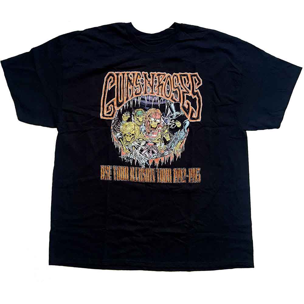 Guns N' Roses Unisex T-Shirt: Illusion Monsters (Black)