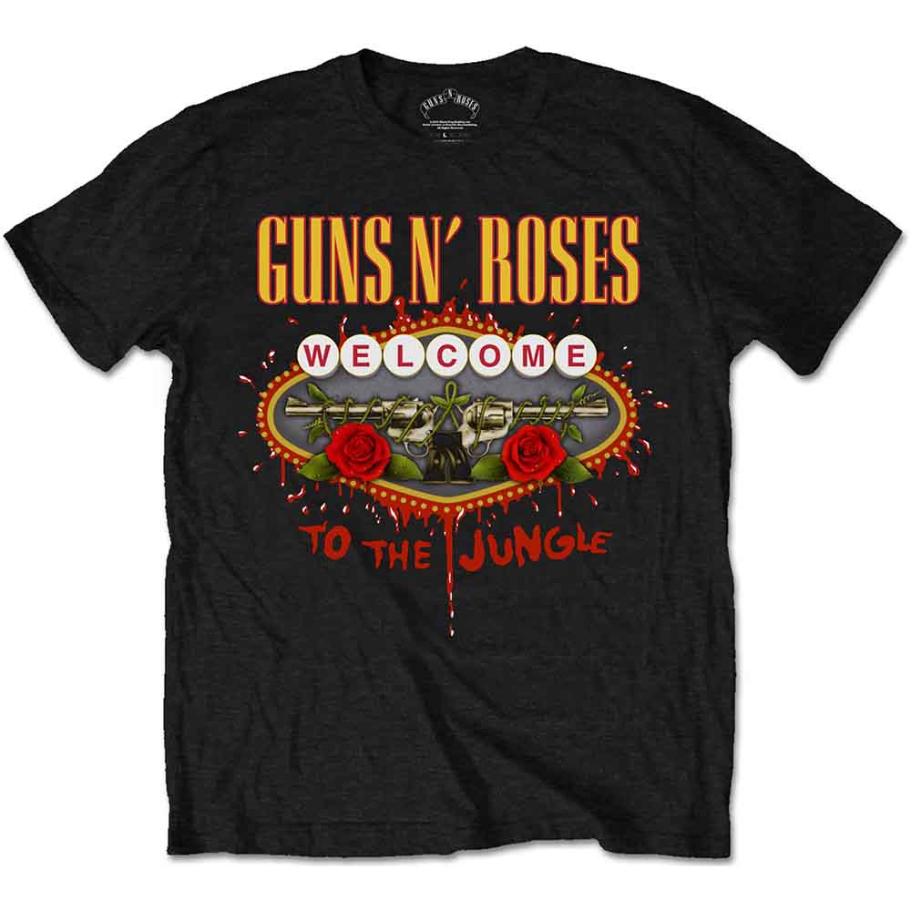 Guns N' Roses Unisex T-Shirt: Welcome to the Jungle (Black)