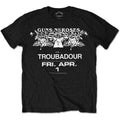 Guns N' Roses Unisex T-Shirt: Troubadour Flyer (Black)