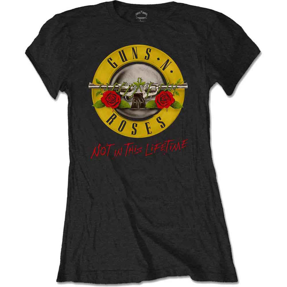 Guns N' Roses Ladies T-Shirt: Not In This Lifetime Tour (Black) (Back Print)