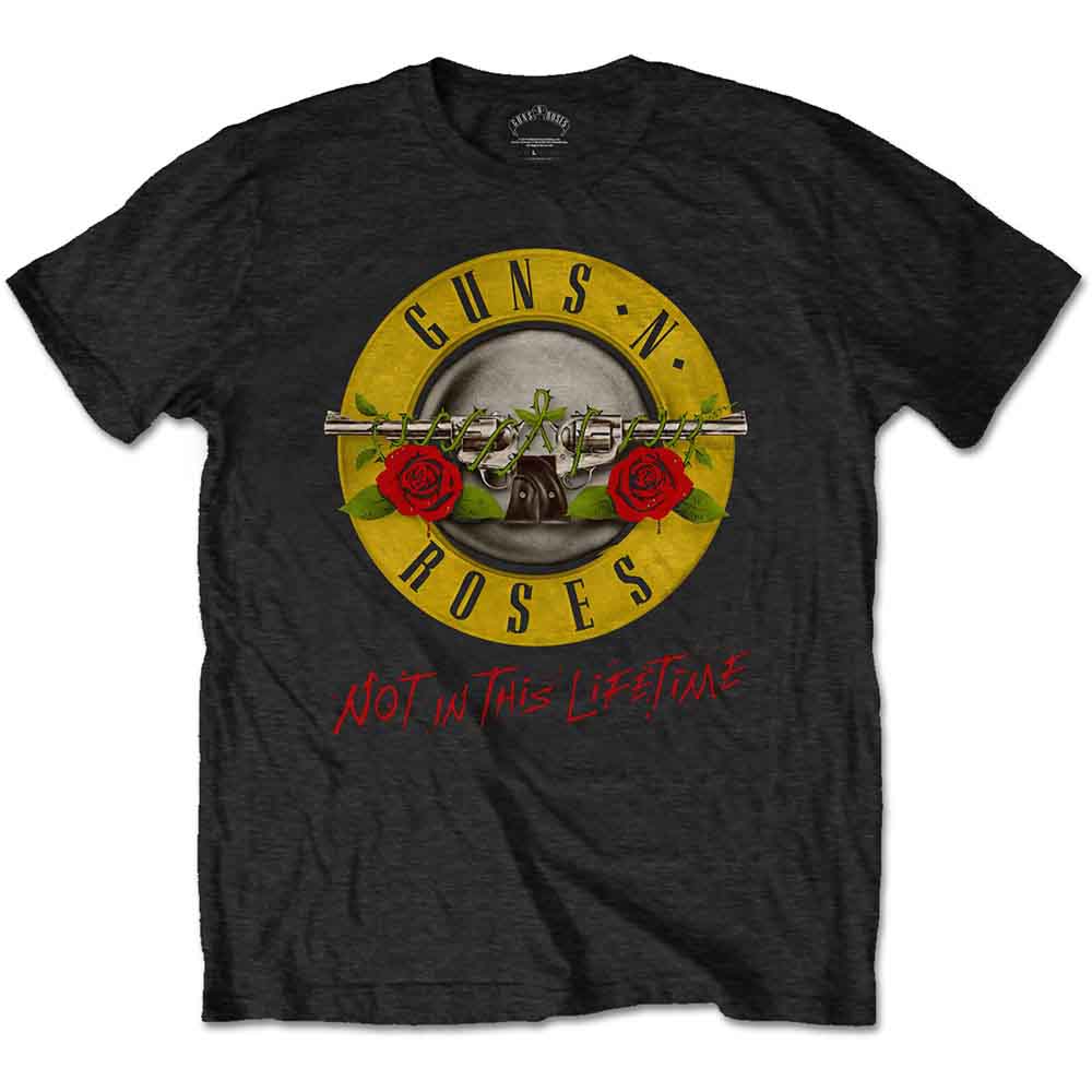 Guns N' Roses Unisex T-Shirt: Not in this Lifetime Tour (Black) (Back Print)