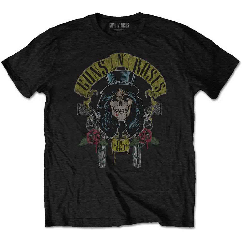 Guns N' Roses Unisex T-Shirt: Slash 85 (Black)