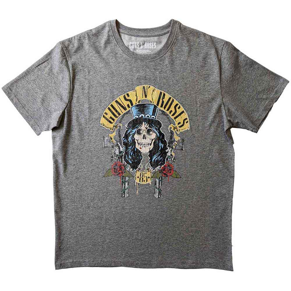 Guns N' Roses Unisex T-Shirt: Slash '85 (Grey)