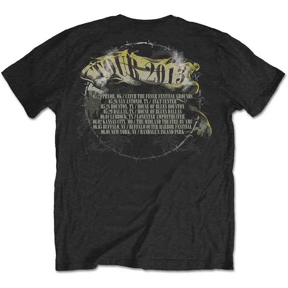 Guns N' Roses Unisex T-Shirt: Trashy Skull (Black) (Back Print)