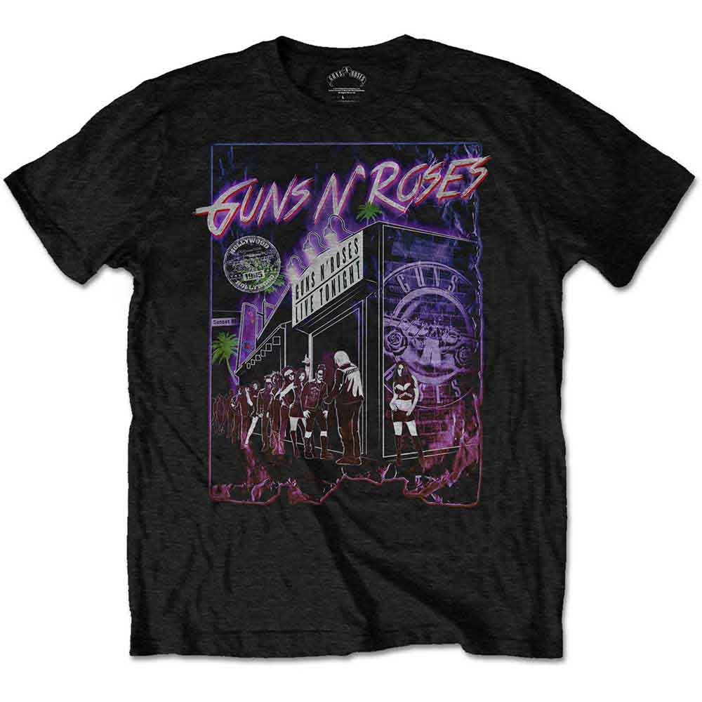 Guns N' Roses Unisex T-Shirt: Sunset Boulevard (Black)