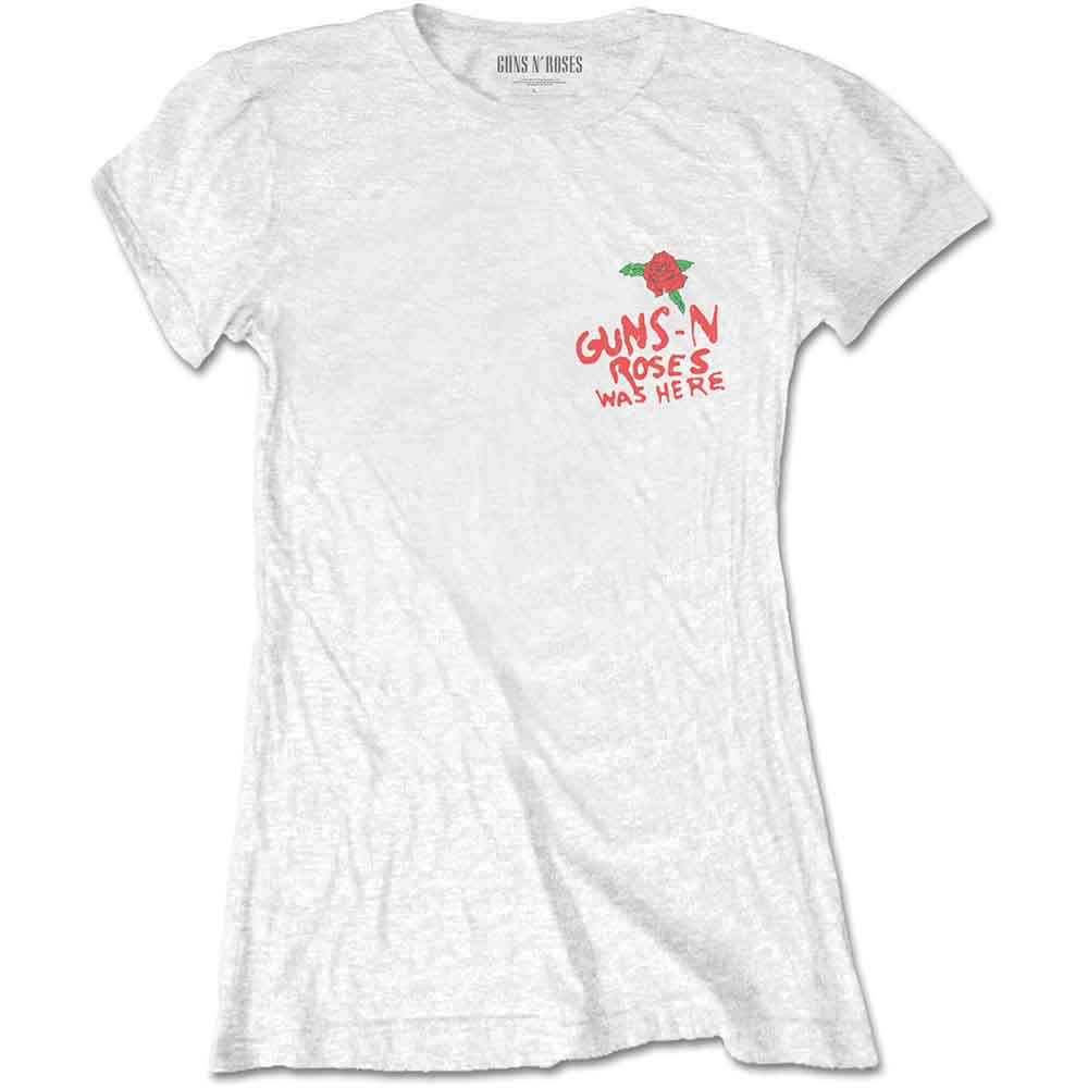 Guns N' Roses Ladies T-Shirt: Lies, Lies, Lies (White) (Back Print)