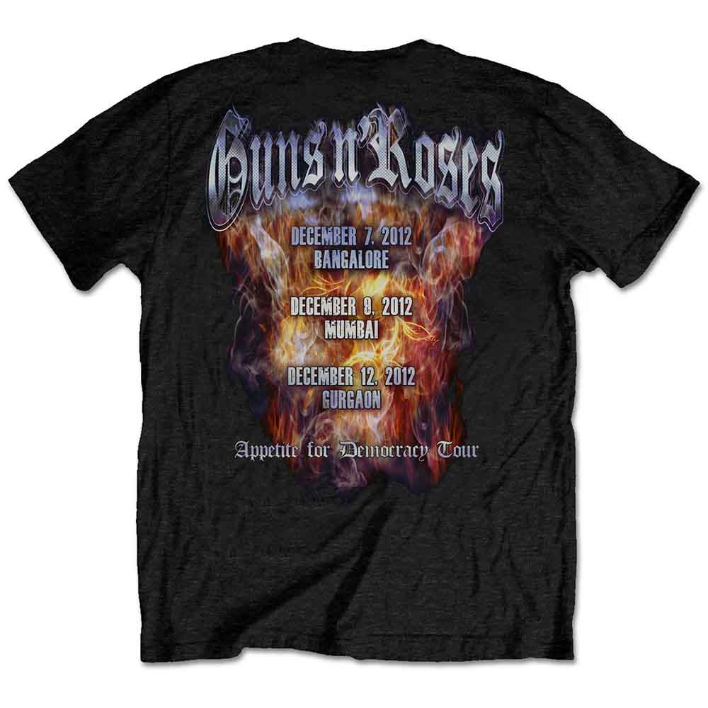 Guns N' Roses Unisex T-Shirt: Torso (Black) (Back Print)