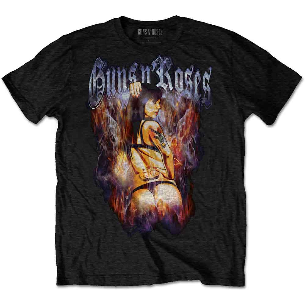 Guns N' Roses Unisex T-Shirt: Torso (Black) (Back Print)