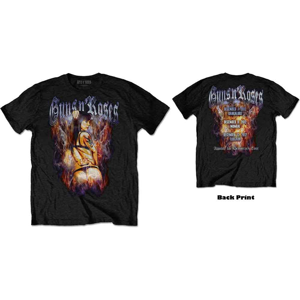 Guns N' Roses Unisex T-Shirt: Torso (Black) (Back Print)