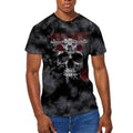 Guns N' Roses Unisex T-Shirt: Flower Skull (Dip-Dye On Grey) (Wash Collection)