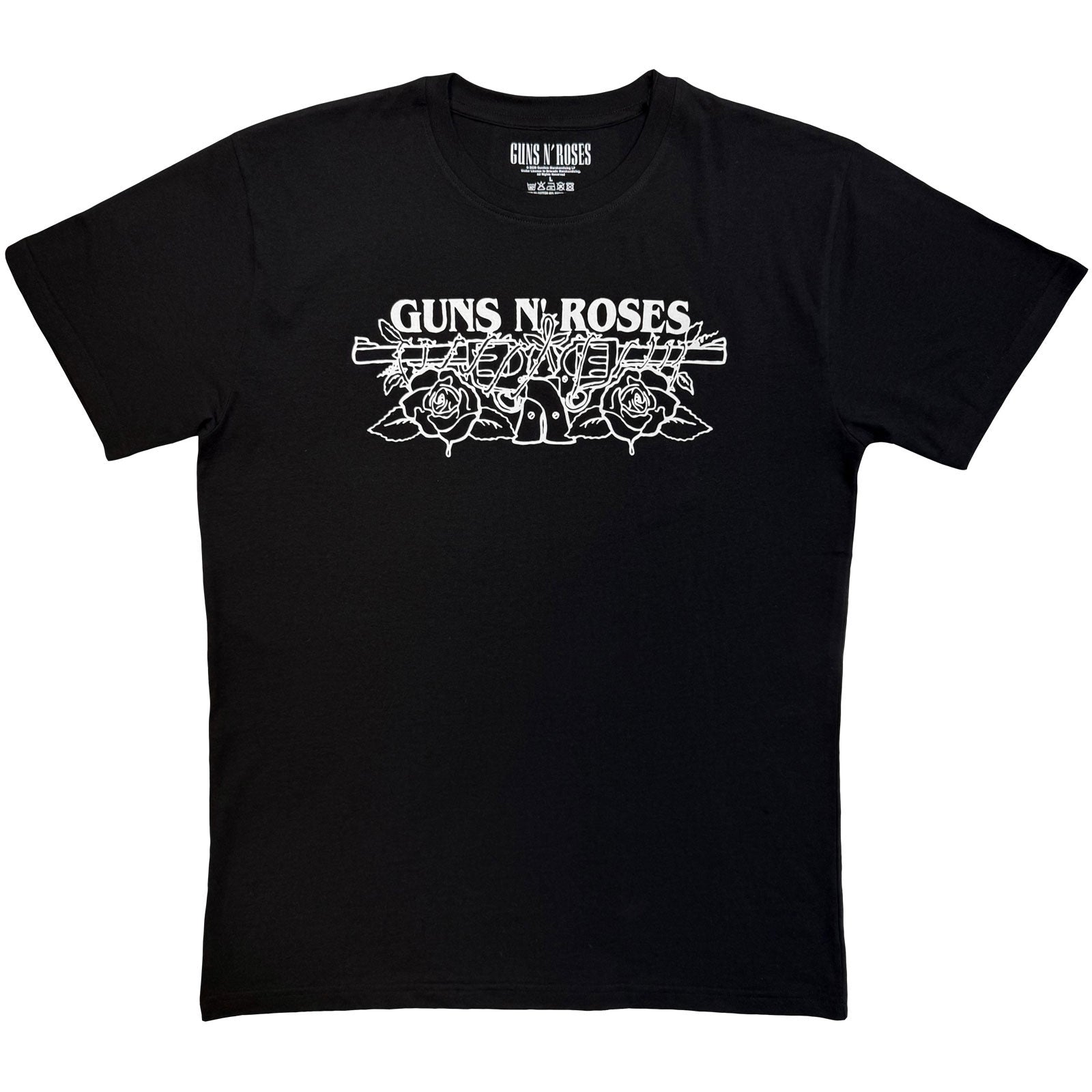 Guns N' Roses Unisex T-Shirt: Logo Mono (Black)