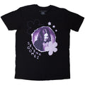 Selena Gomez Unisex T-Shirt: Purple Floral (Black)
