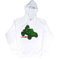 Gorillaz Unisex Pullover Hoodie: Green Jeep (White)