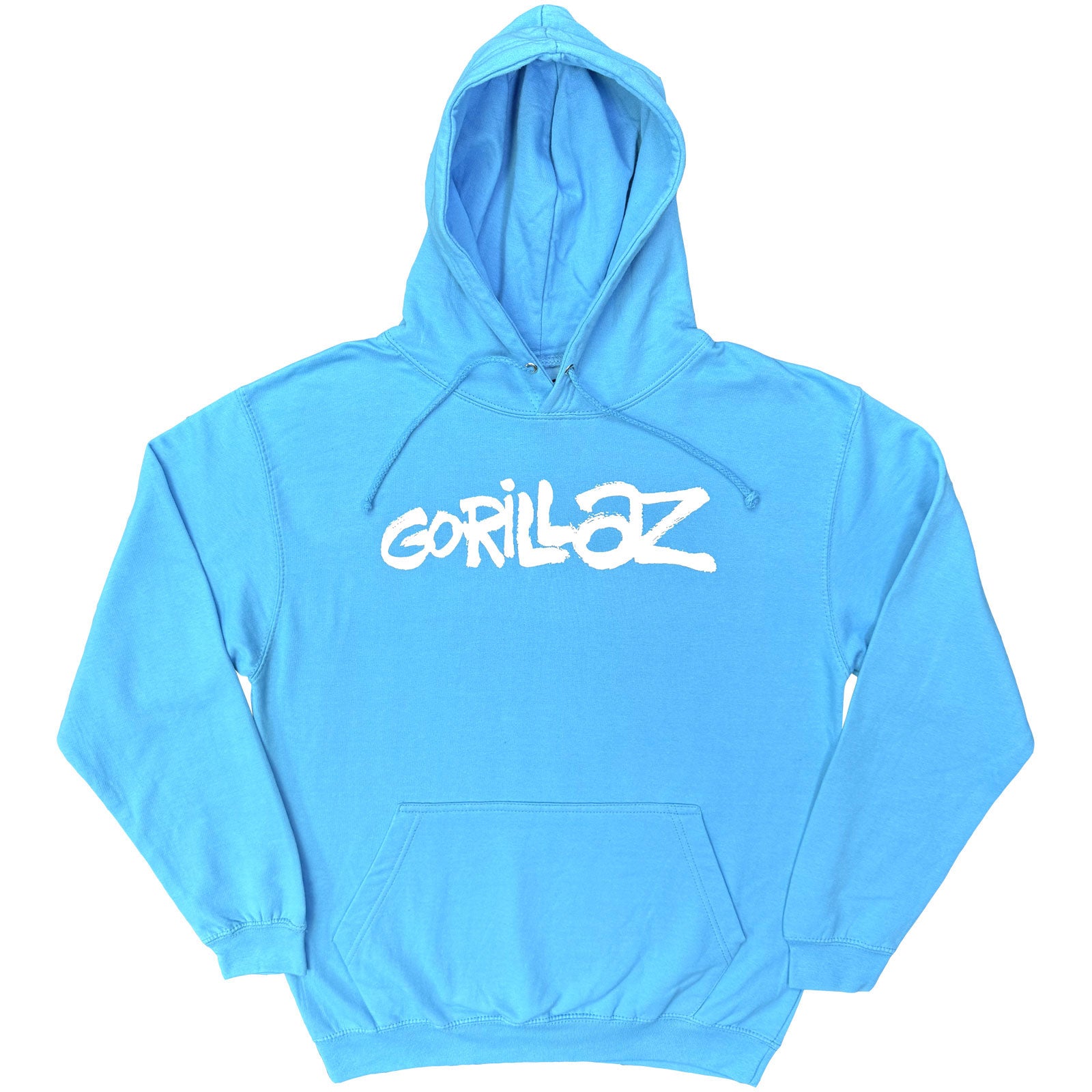 Gorillaz Unisex Pullover Hoodie: Cracker Island (Light Blue) (Back Print)