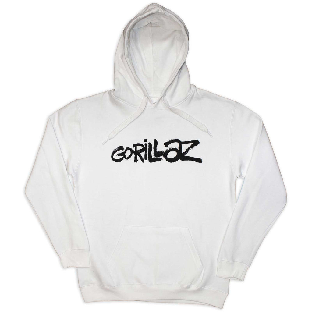 Gorillaz Unisex Pullover Hoodie: Cracker Island (White) (Back Print)
