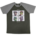Gorillaz Unisex Raglan T-Shirt: Demon Days (Khaki Green & Grey)