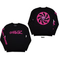 Gorillaz Unisex Sweatshirt: Craker Island Pazuzu Spiral (Black) (Back & Sleeve Print)