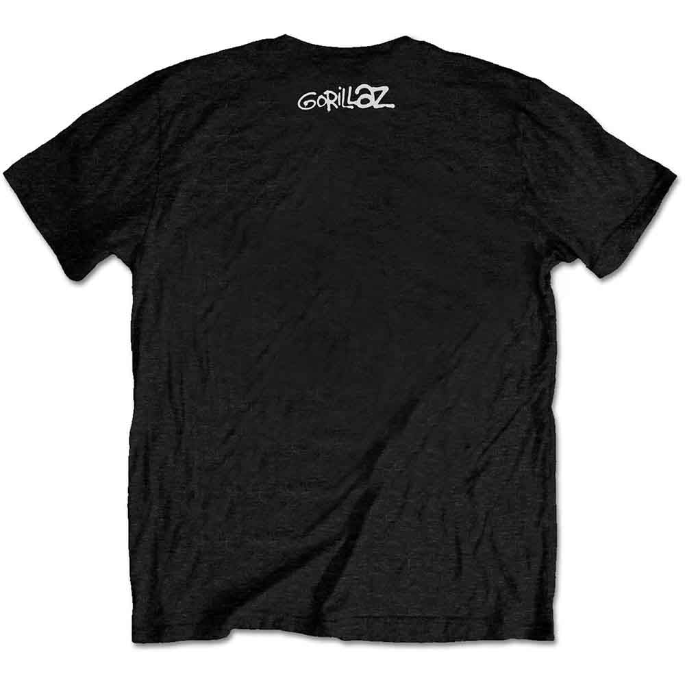 Gorillaz Unisex T-Shirt: Now Now Logo (Black) (Back Print)