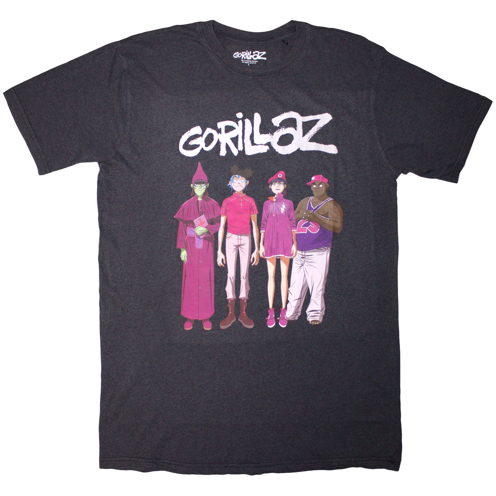 Gorillaz Unisex T-Shirt: Cracker Island Standing Group (Black)