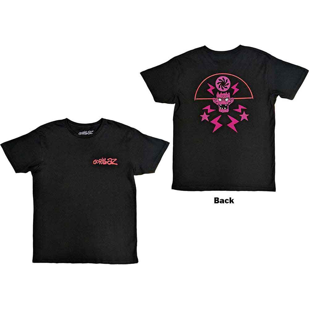 Gorillaz Unisex T-Shirt: Cult of Gorillaz (Black) (Back Print)