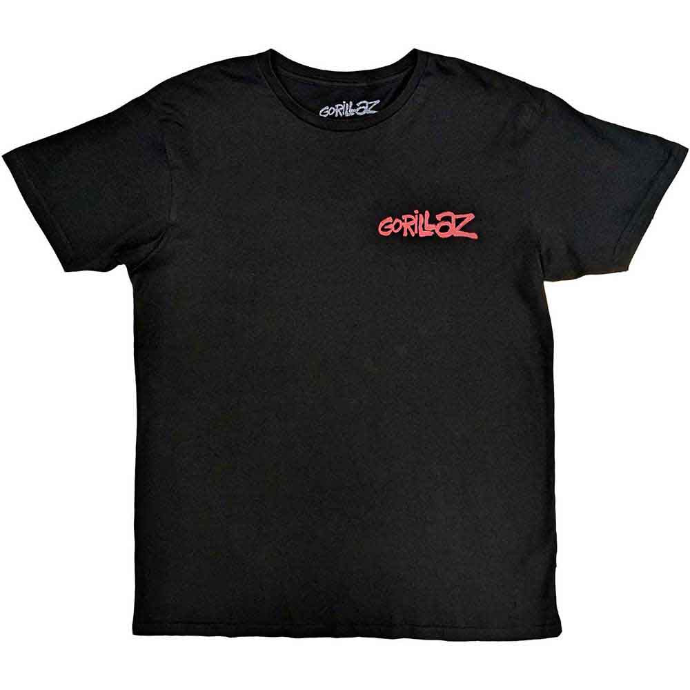 Gorillaz Unisex T-Shirt: Cult of Gorillaz (Black) (Back Print)