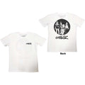 Gorillaz Unisex T-Shirt: Song Machine Brush Logo (White) (Back Print)