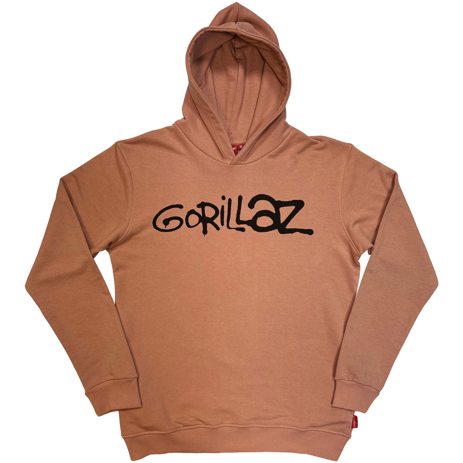 Gorillaz Unisex Unplugged Pullover Hoodie: Group Circle Rise (Pink) (Back Print)