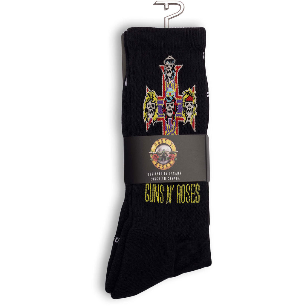 Guns N' Roses Unisex Crew Socks: Appetite For Destruction (Black)  (UK Size 6.5 - 11)