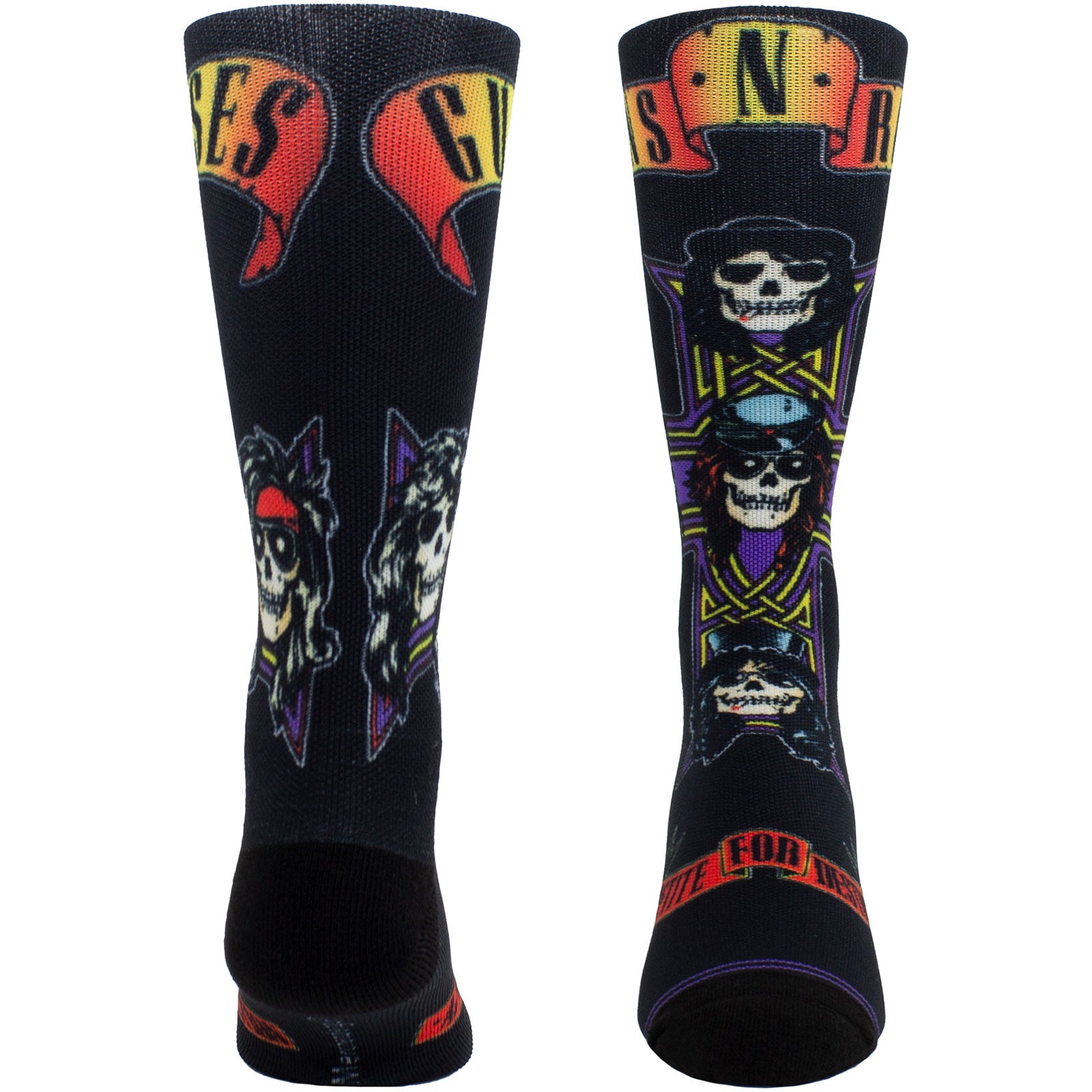 Guns N' Roses Unisex Crew Socks: Appetite For Destruction Sublimation (Black)  (UK Size 6.5 - 11)