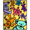 Grateful Dead Fridge Magnet: Dancing Bears & Lightning Bolts
