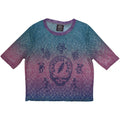 Grateful Dead Ladies Mesh Crop Top: Dead Egyptian Gradient (Blue)