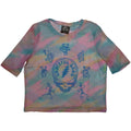 Grateful Dead Ladies Mesh Crop Top: Dead Egyptian Slash (Light Blue)