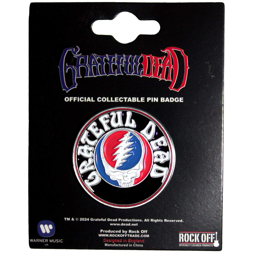 Grateful Dead Pin Badge: Steal Your Face Logo