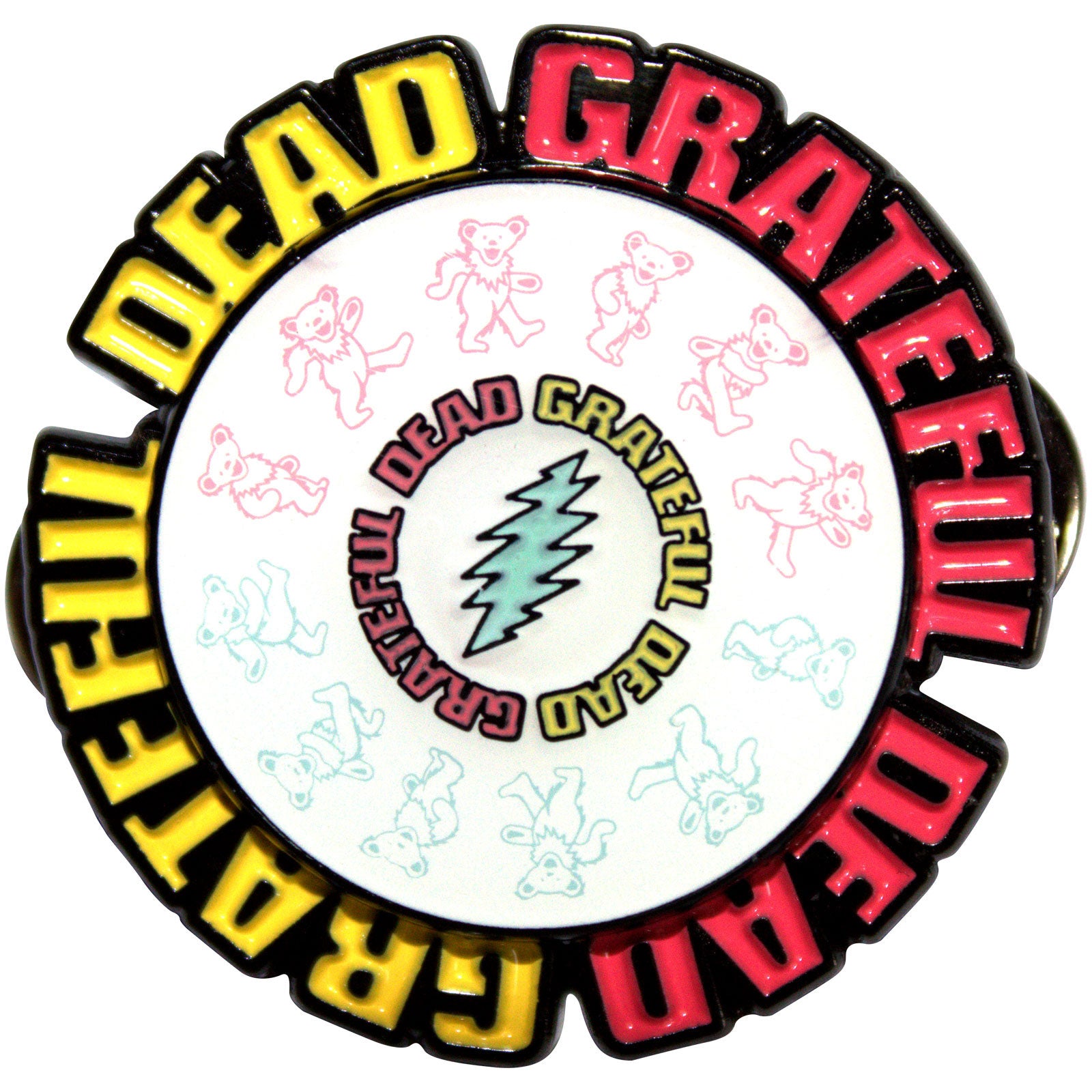 Grateful Dead Pin Badge: Spinning Emblem