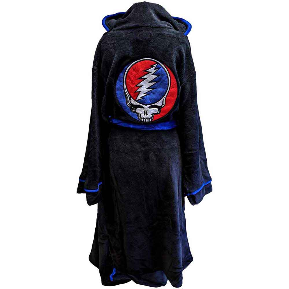 Grateful Dead Unisex Bathrobe: Steal Your Face (Black & Blue) (Back Print)