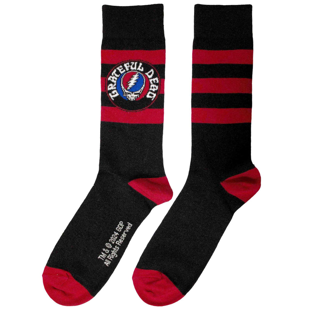 Grateful Dead Unisex Ankle Socks: Steal Your Face Logo (Black) (UK Size 6 - 11)